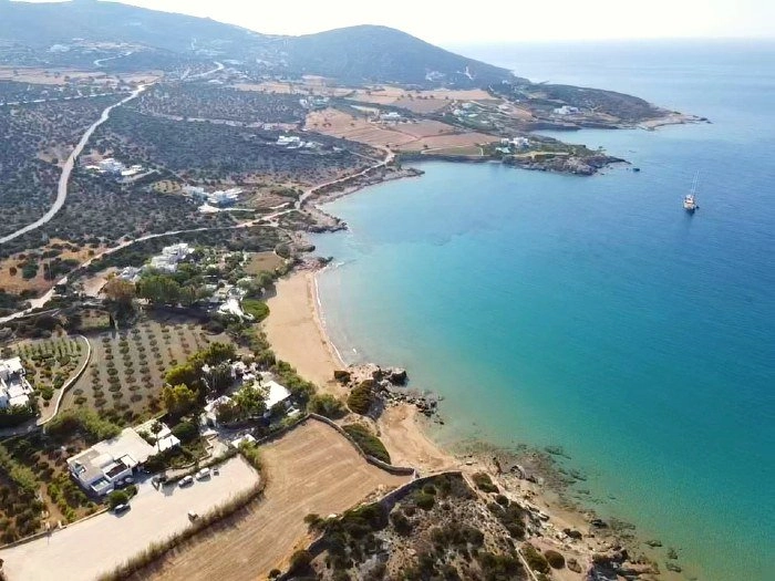 Faragas beach Paros cyclades drone